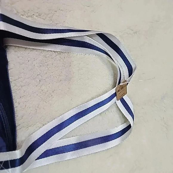 Victoria's Secret Pink Velour Blue and white tote bag. Rare..Nwt - Picture 6 of 7